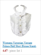 Women Vintage Palace Ruffles Bowknot Half Shirt Blouse Chiffon False Fake Collar