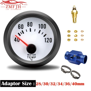 

2"52mm 12V Car Auto Water Temperature Gauge 40~120Celsius With Sensor Car Water Temp Meter Blue LED Light Fit for 12V Car