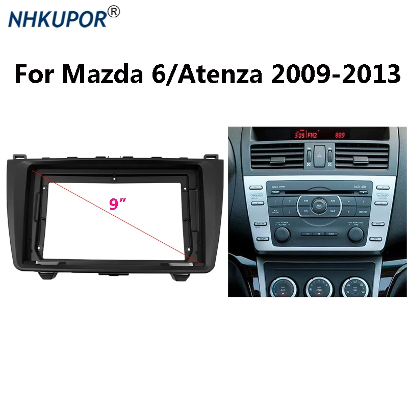 Fascia Marco Radio Estéreo Universal Para Coche De 1 DIN De 9/10