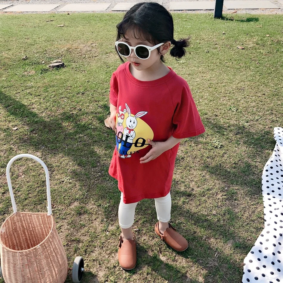 Summer Childrenswear Girls Modal Cartoon Printed Leggings Children Baby Ultra-Thin Leggings