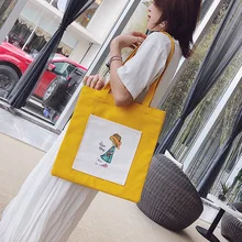 Холщовая Сумка в Корейском стиле,, новая стильная женская сумка на плечо, ручная серия MORI, Холщовая Сумка для девочек, Студенческая сумка, bu xi dai