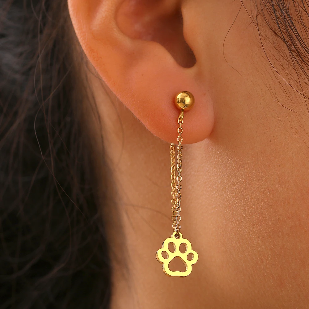 Dangle Earrings Drop Earrings Crystal Tassel Earrings Stainless Steel Chain Pearl Star Round Maple Leaf Heart Tassel Drop Earrings For Women Jewelry Gifts