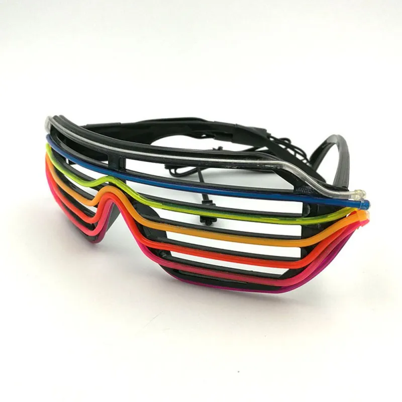Creative Fashion Unisex Colorful Flashing LED EL Glasses Luminous Party Dancing Toys Glowing Masks