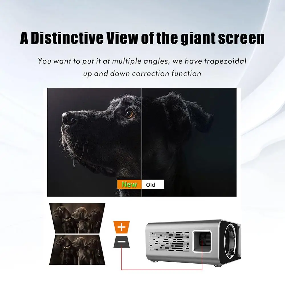  T6 Smart Wifi HD Projector Home Cinema Multimedia Media Player Wireless Same Screen Support 1080P B - 4000234487143