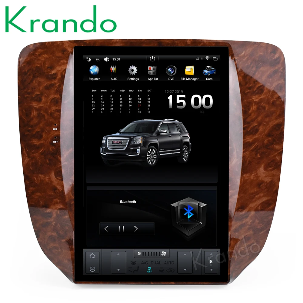 Вертикальная Автомагнитола Krando автомагнитола в стиле Теслы Android 8 1 4 + 32 ГБ 12 дюйма