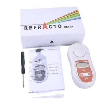 

Digital Brix Refractometer Sugar Testing Meter 0-53% Temperature Compensation 35ED