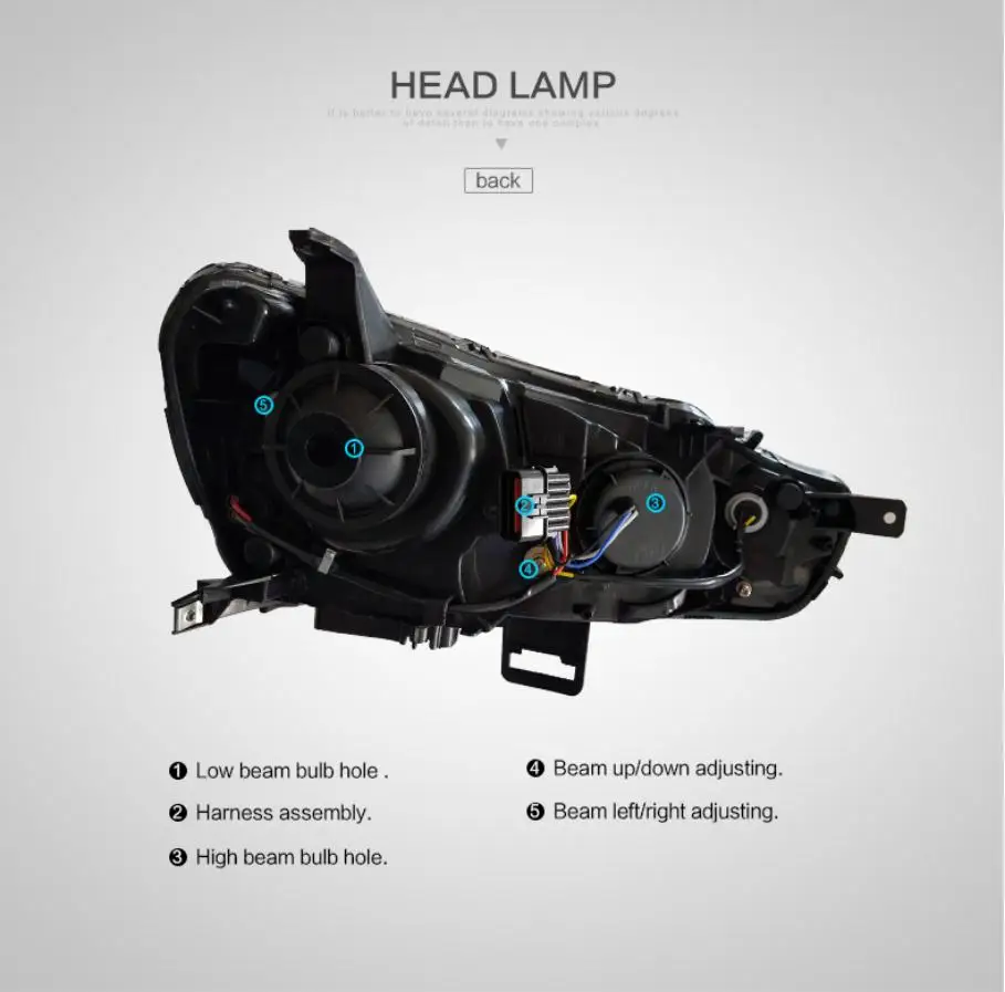 VLAND фабрики для автомобильных фар для Lancer светодиодный налобный фонарь 2010 2012 с указатель поворота+ DRL+ plug and play