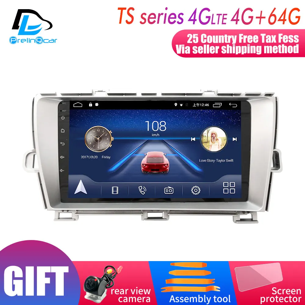 3g/4 г чистая навигации dvd android 6,0 системы стерео для TOYOTA prius левый привод правая ведущая лет GPS; Мультимедийный проигрыватель радио