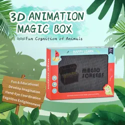 3D животное Магическая коробка 16 шт. изображение забавное познание животных развивающие игрушки Ранние познания для детей
