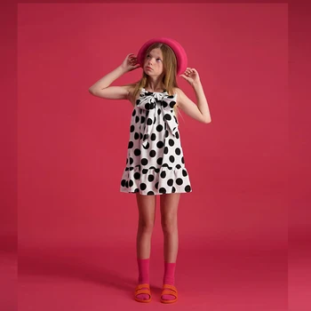 

2020 CarlijnQ Brand Girls Clothes Sets Kids Polka Dot Cotton Tops Toddler Children Girls Dress Overalls Shorts Pants Suit