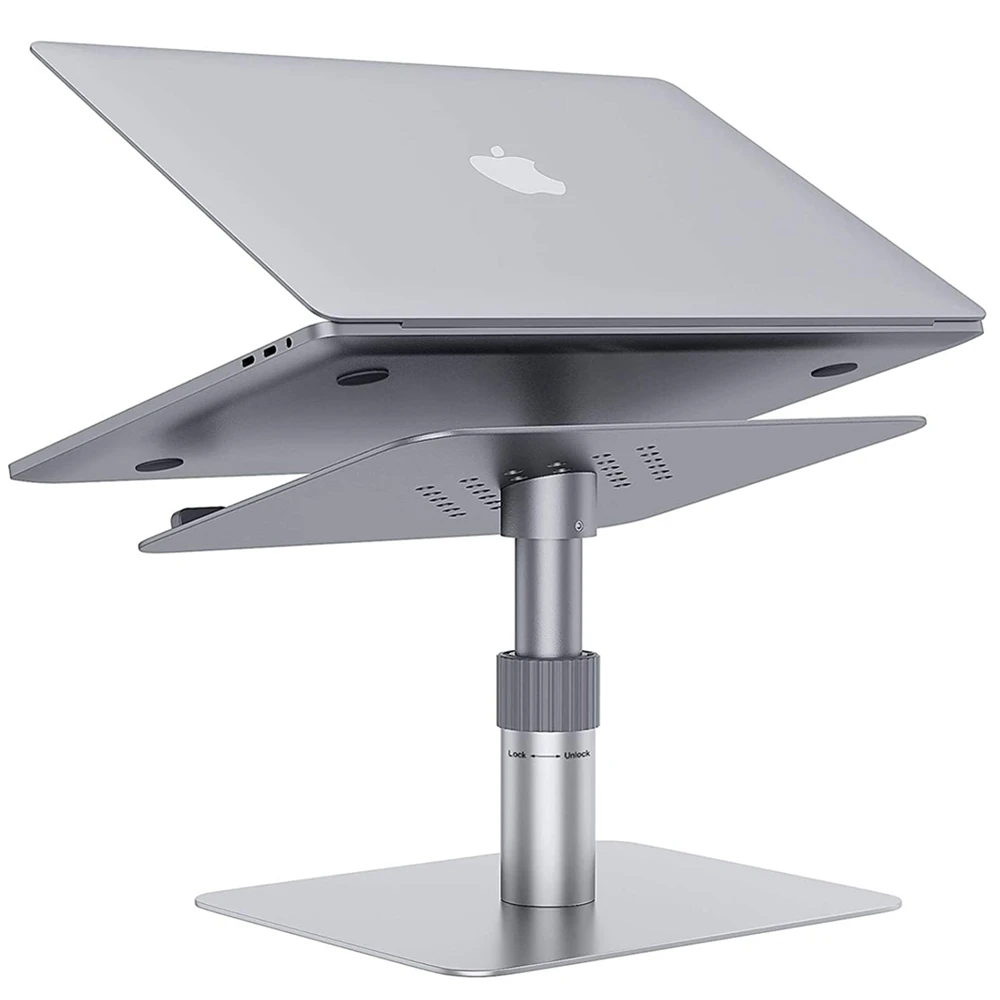 Soporte elevador para ordenador portátil, altura ajustable, rotación de 360 grados, de aluminio, ergonómico, para MacBook Pro Air,Lenovo