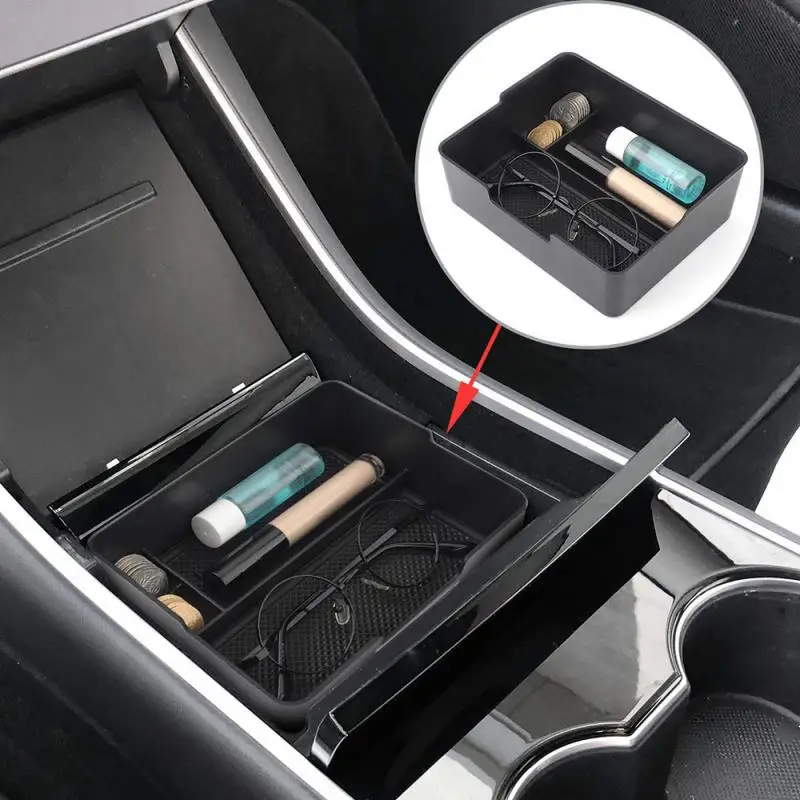 Piezas para coche soporte monedas y gafas de sol Caja organizadora para consola central Gasheng Model 3 organizador de consola 2017 2018 2019 accesorios modelo 3 raghuinstech.com