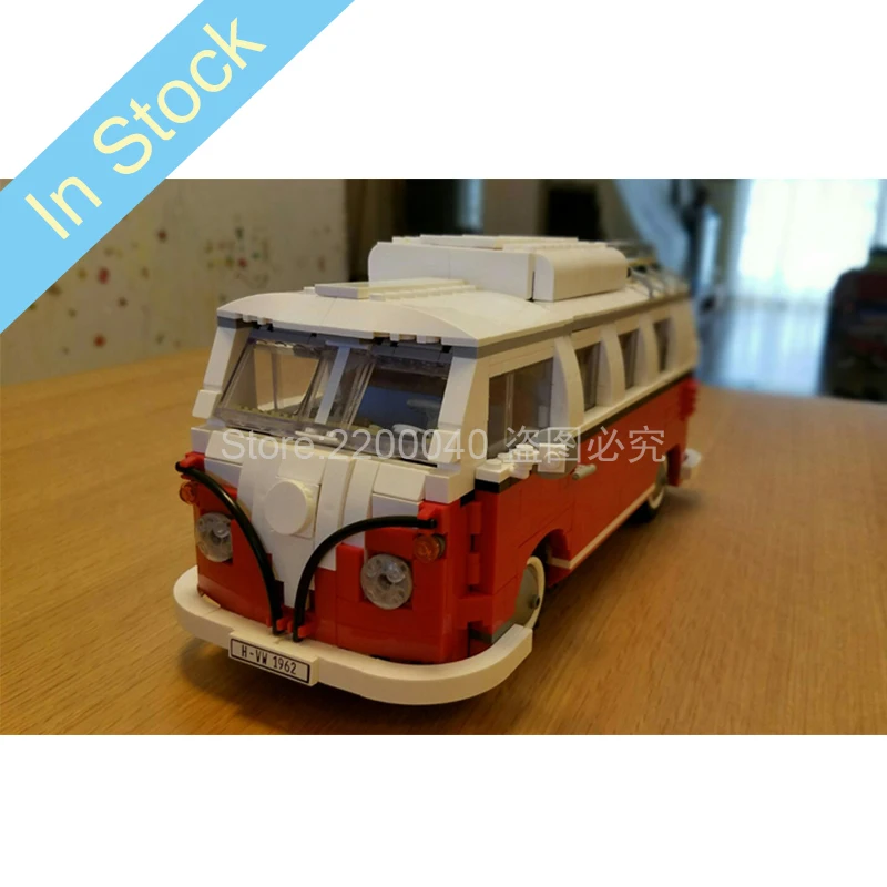 Самая низкая цена Volkswagen T1 Camper Van James Bond Aston Martin DB5 Forded Mustanged строительные блоки кирпичи игрушки