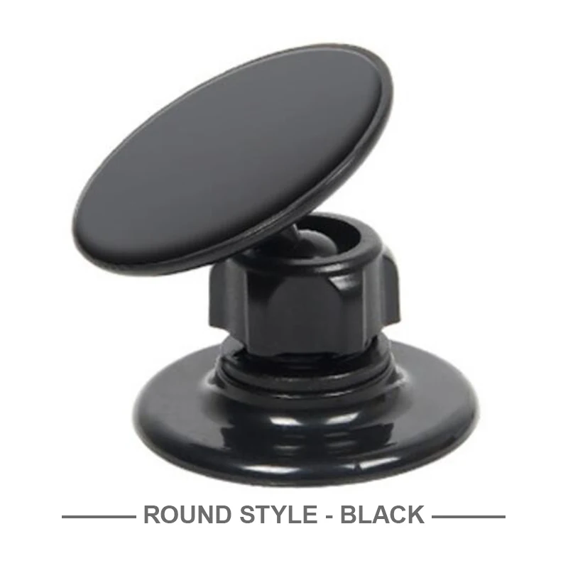 Универсальный Поворотный Автомобильный держатель для телефона на 360 градусов, автомобильный держатель для мобильного телефона на приборную панель, настольная подставка - Цвет: Round Black