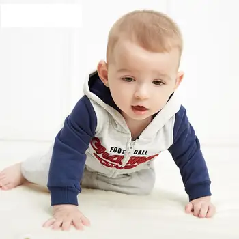 

Baby Girl Clothes Jumpsuit Coat with Fur inside Cute Simple Winter Hot Sale Long Sleeve Single-breasted Pajamas Clothes