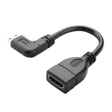 Мини-hdmi-кабель Hdmi кабель 0 5Ft 90 градусов под прямым углом Mini Hdmi