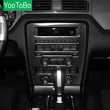 

For Ford Mustang 2009-2013 Carbon Fiber Sticker Central Control CD Panel Cover Trim Interior Moulding Decoration Auto Sticker