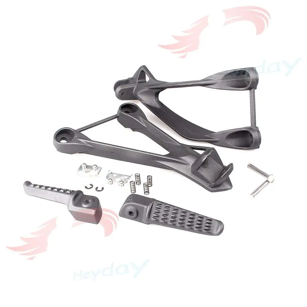 Черный задний Пассажирские подножки Скоба Подножка для Kawasaki ZX6R 2005 2006 2007 2008 05 06 07 08