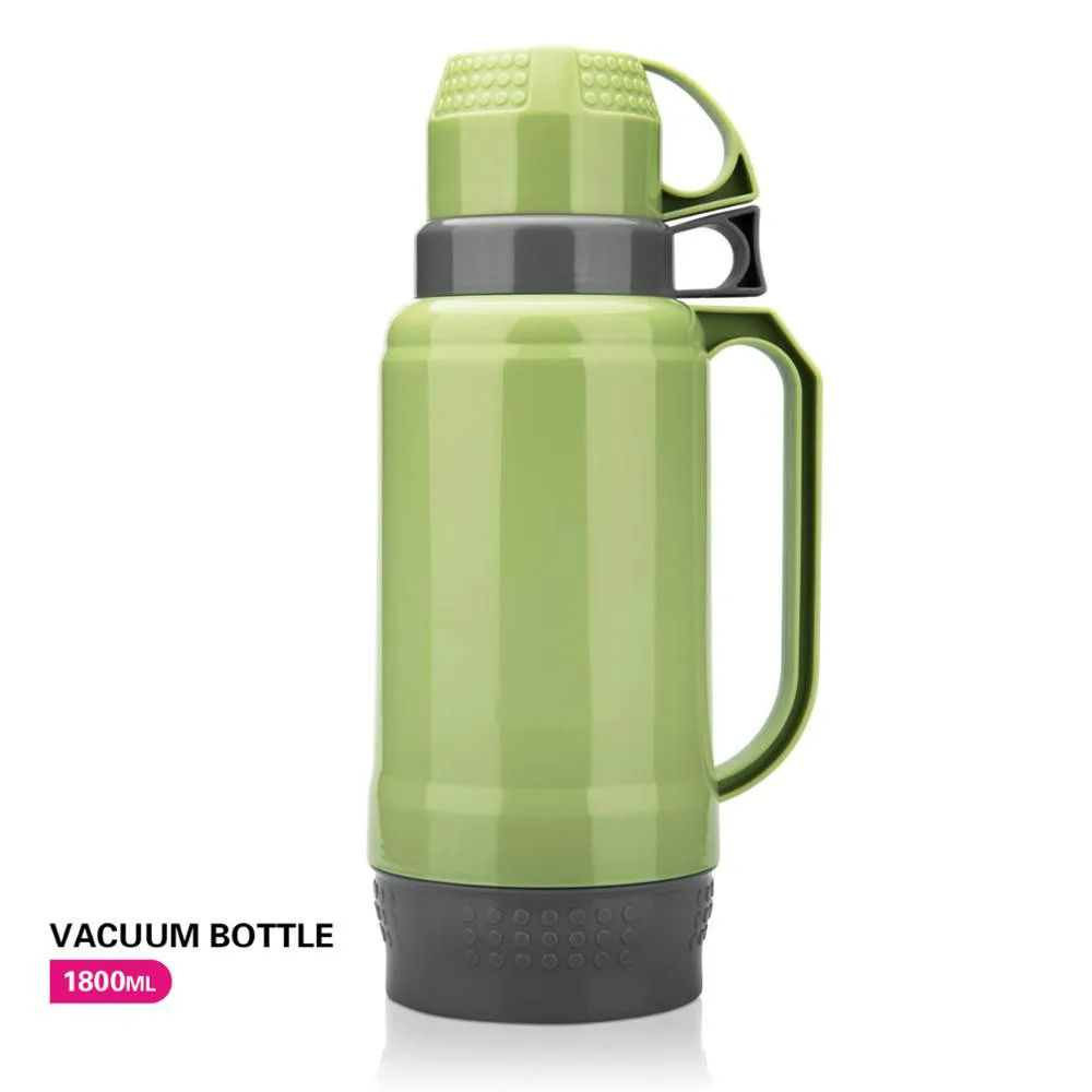 

1.8L empty glass bottle with double cups thermo design