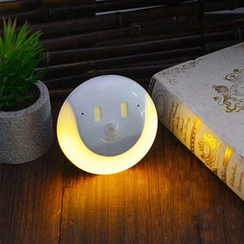 

Stairs Bedroom Battery Operated USB Rechargeable Intelligent Smile Face Magnetic Adsorption Toilet Motion Sensor LED Night Light