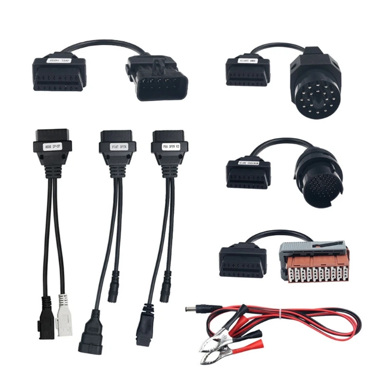 Full Set Car Cable Adapter 8pcs OBD2 II For CDP HD Pro Car Diagnostic Scanner 