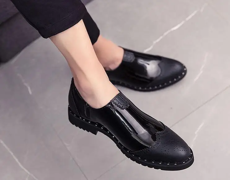 Britain designer New pointed mixed color oxfords Brogue shoes Wedding Flats Dress Homecoming Prom Formal shoes