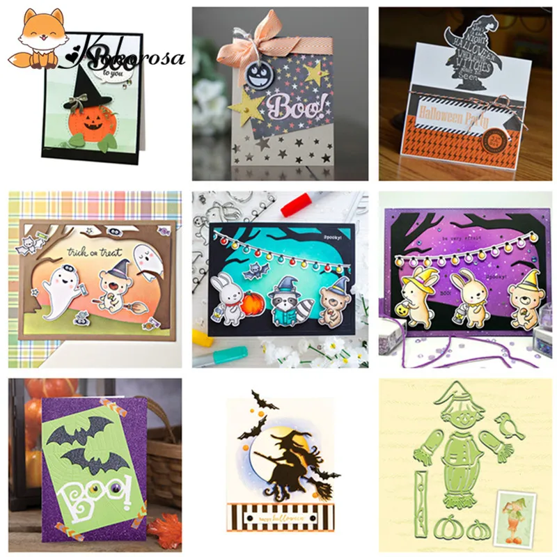 

Naifumodo Halloween Metal Cutting Dies Scrapbooking Witch Riding Craft Die Card Making Broom Bats Die Cuts 2019 New Embossing