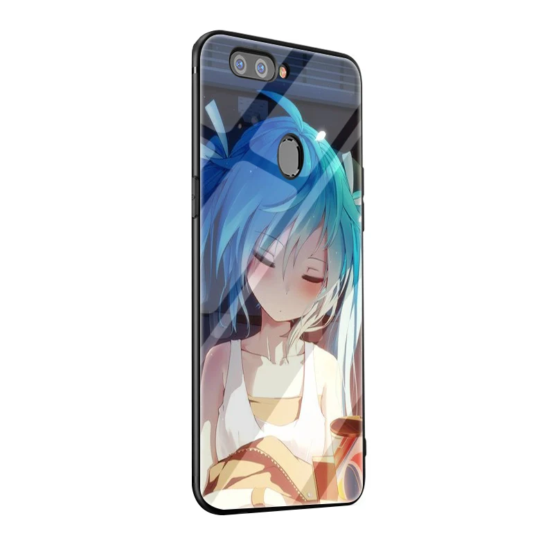 EWAU Hatsune аниме Мику девушка закаленное Стекло чехол для телефона для OPPO A37 A5 A39 A7 A77 A73 F7 F9 F11 pro - Цвет: G5