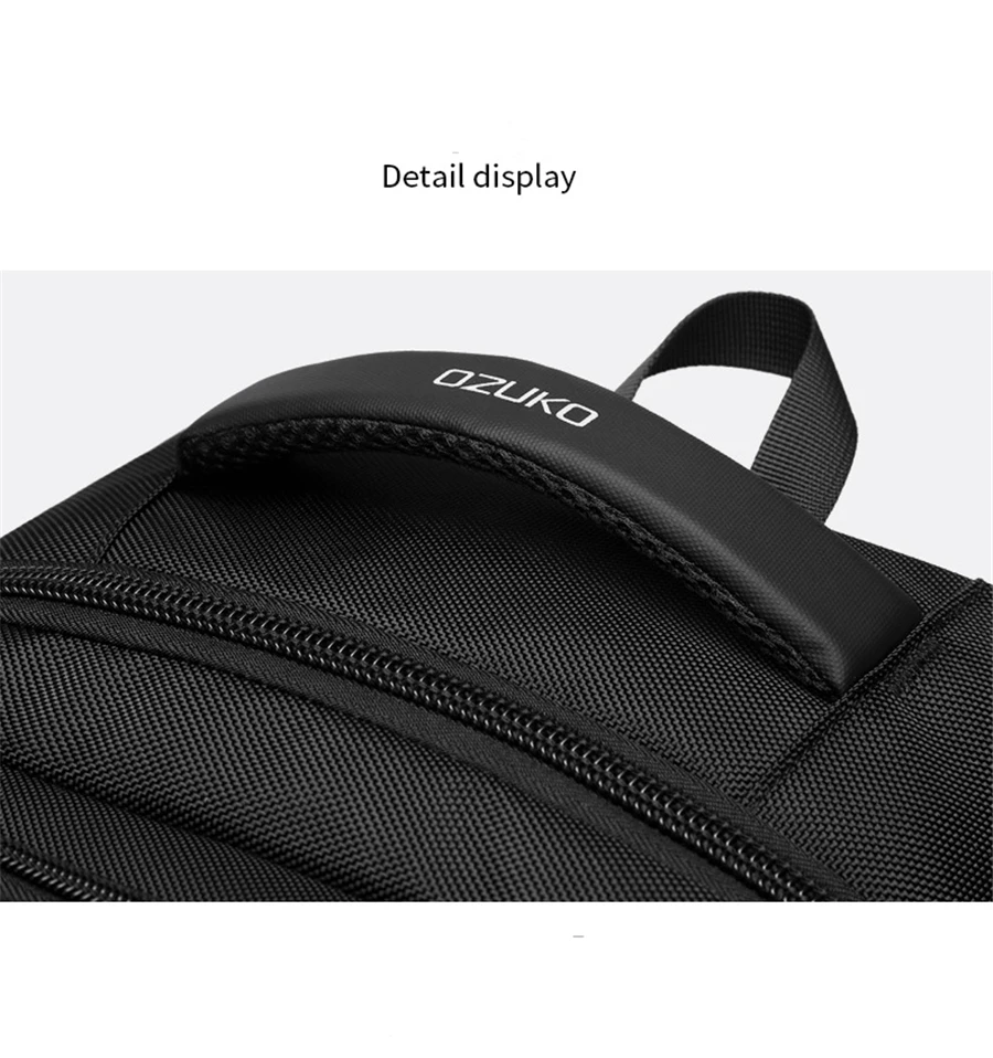 Neouo Business Anti-Theft Travel Laptop Backpack Handle Details