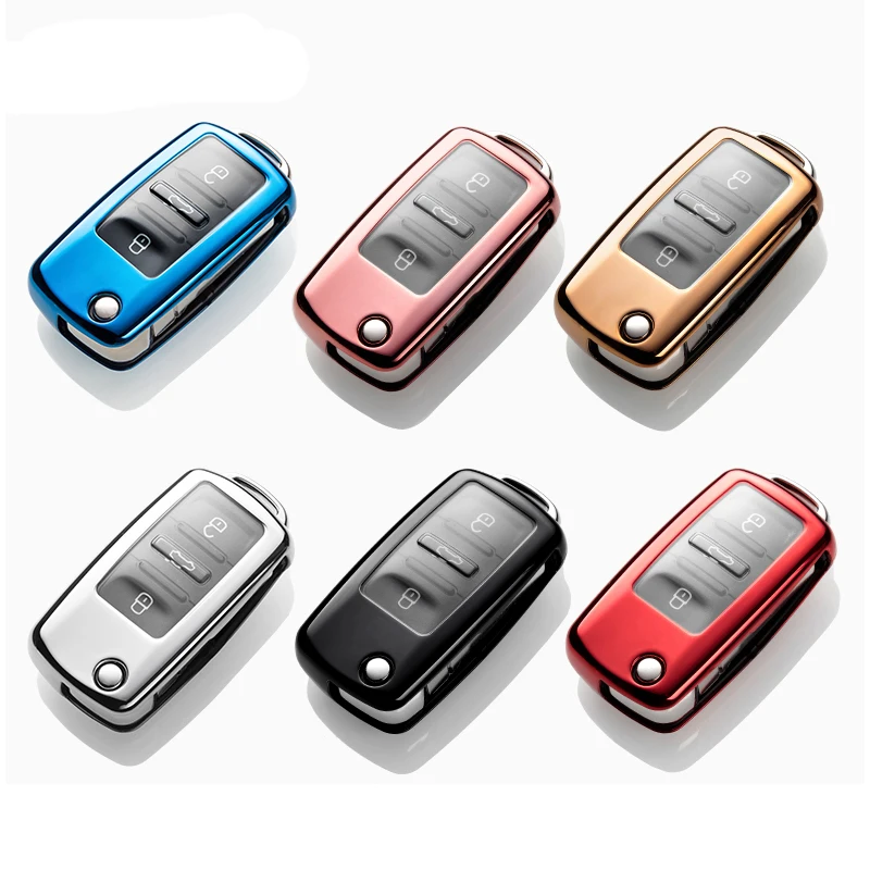 ТПУ чехол для ключей стайлинга автомобиля VW Golf Bora Jetta POLO GOLF Passat for Skoda Octavia A5 Fabia For SEAT