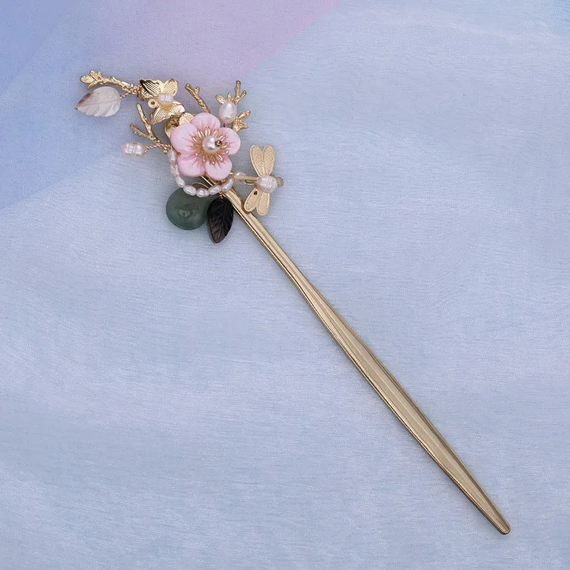 

FORSEVEN Handmade Antique Chinese Costumes Hair Dress Hairpin Antique Floral Costume Classic Hairpin Jewelry Accessories JL