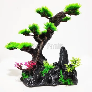 

Mr.Tank Artificial Rockery Tree Aquarium Ornament Aquatic Fish Tank Landscape Decorations Resin Rocks Stone Accessories