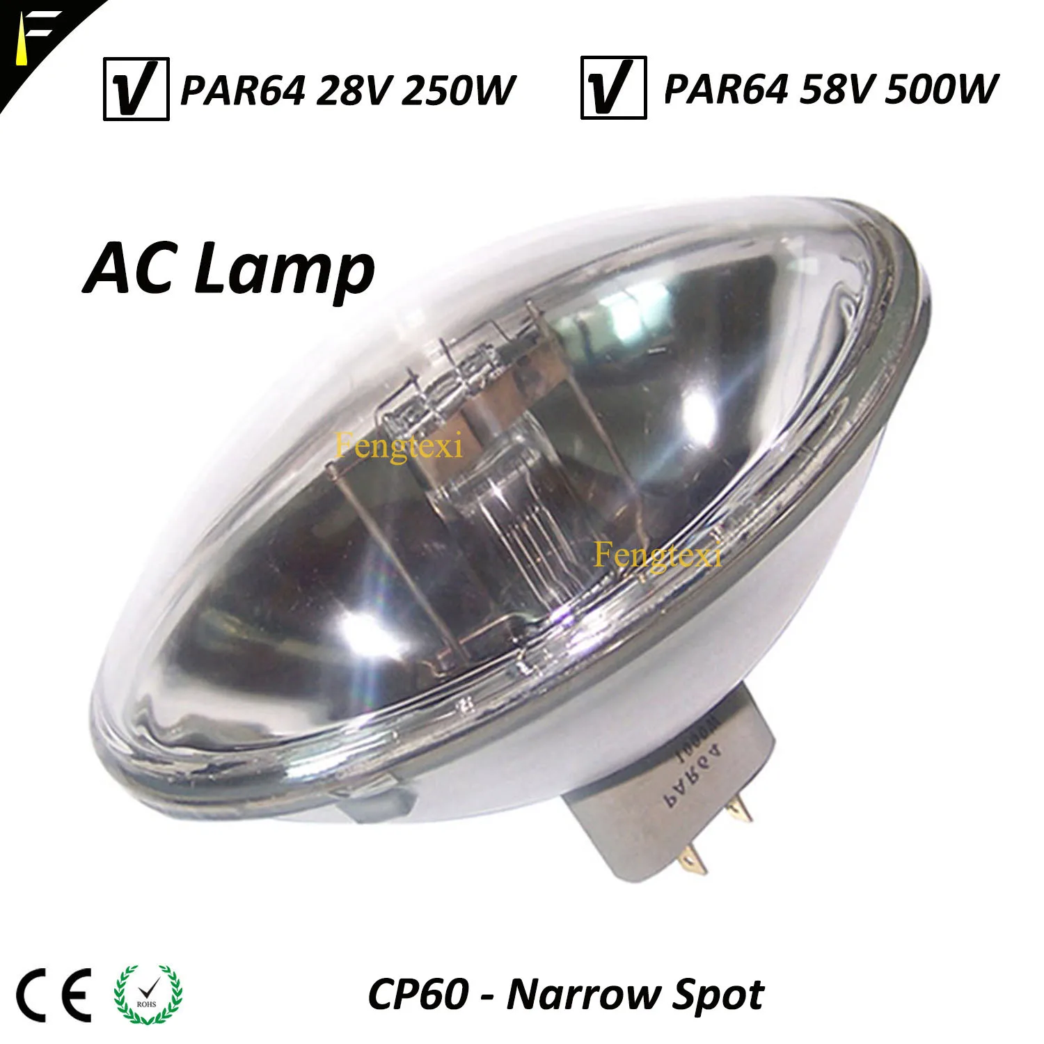 

3200k Театр Studio AC лампы Par64 500w CP60 CP61 CP62 светильник Светодиодные лампы LED Par 64 500W GX16D параболический отражатель лампы герметичные пузырь