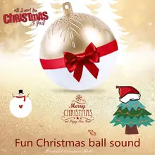 Веселый беспроводной Bluetooth Рождественский динамик подарок Рождественский подарок шар светодиодный светильник TWS Мини Красочный Звук 8 рождественских песен подарок