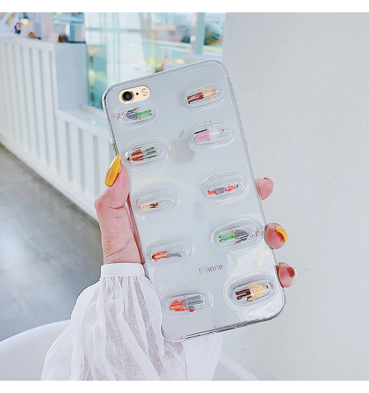 

Summer Fresh 3D Transparent Tpu Case for Iphone X Xs Max Xr 6s 7 8plus Funny Cartoon Silicon Case Soft Clear Back Cover