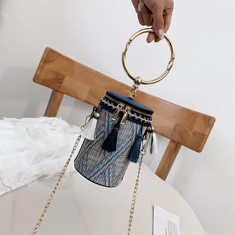 Рисунок 3 - Женская плетеная Сумка-ведро в этническом стиле