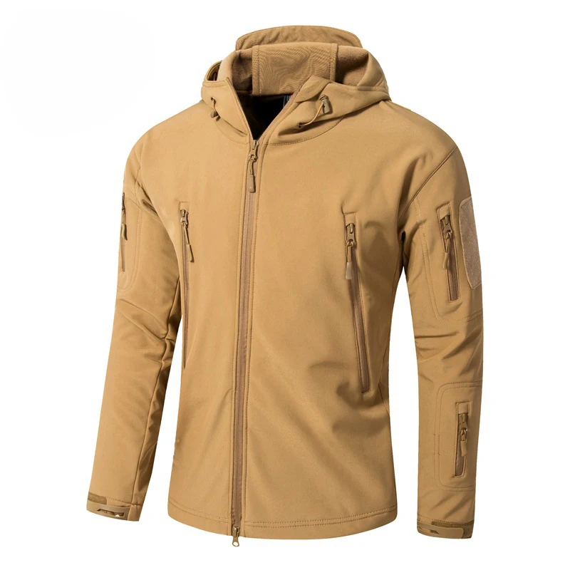 Men Woodland Digital Camouflage Jackets Outdoor Waterproof Windproof Coats Military Warm Fleece Tactical Softshell Jacket