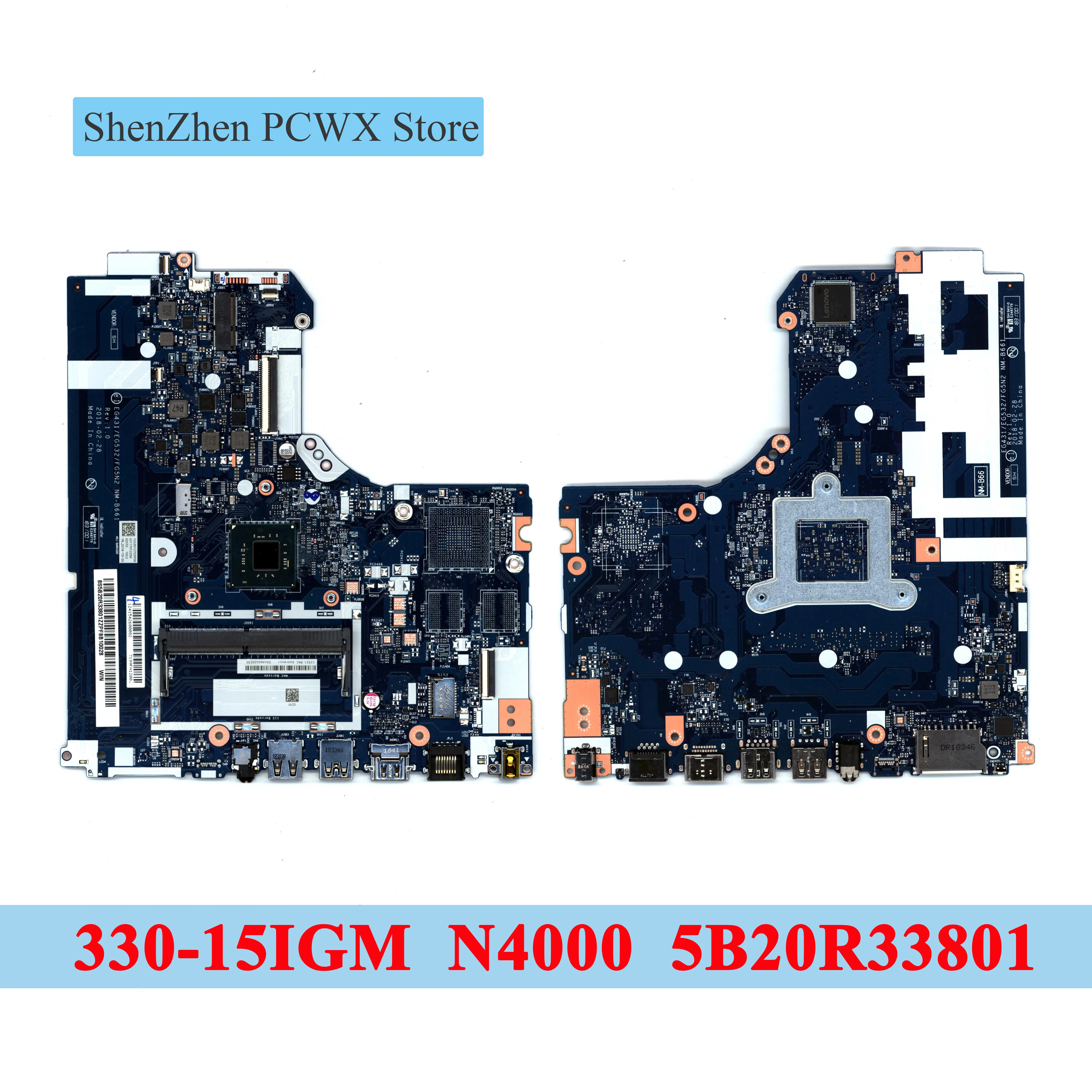 Материнская плата для ideapad 330 15IGM MBL 81D1 CPU N4000 UMA WIN 5B20R33801 EG431/EG532/FG5N2|Материнские платы