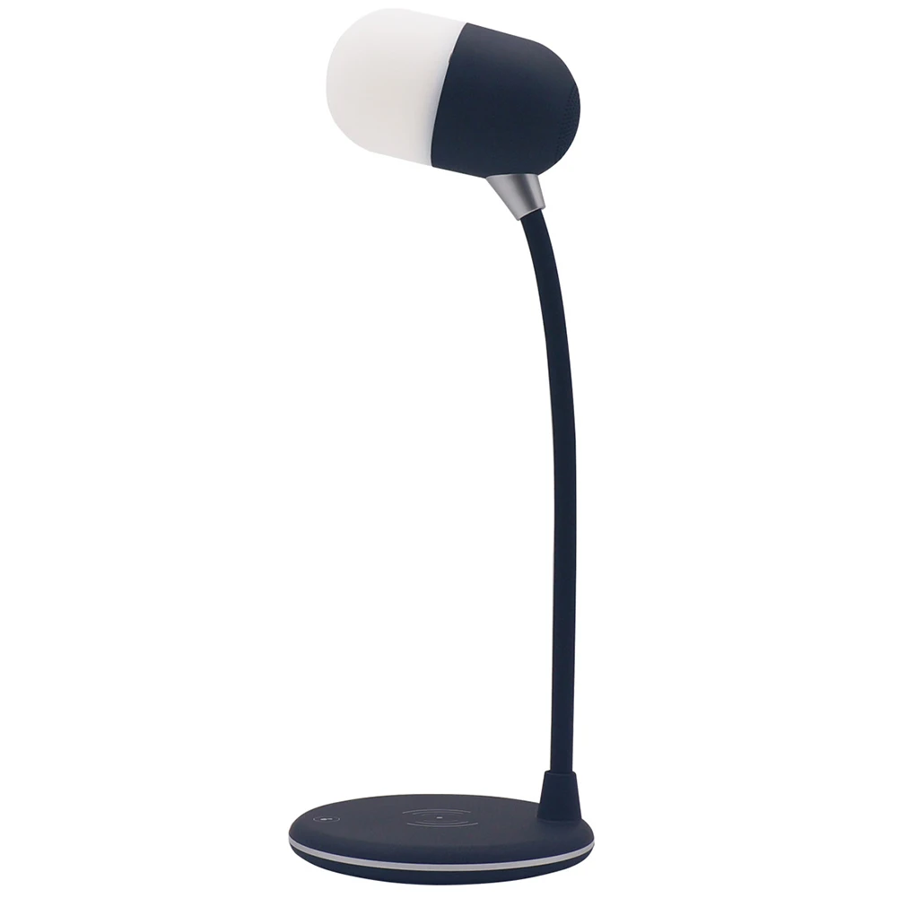 

3 In 1 Bluetooth Speaker Music USB Powered Touch Control Book Reading Portable Gooseneck Wireless Charging Table Lamp Adjustable