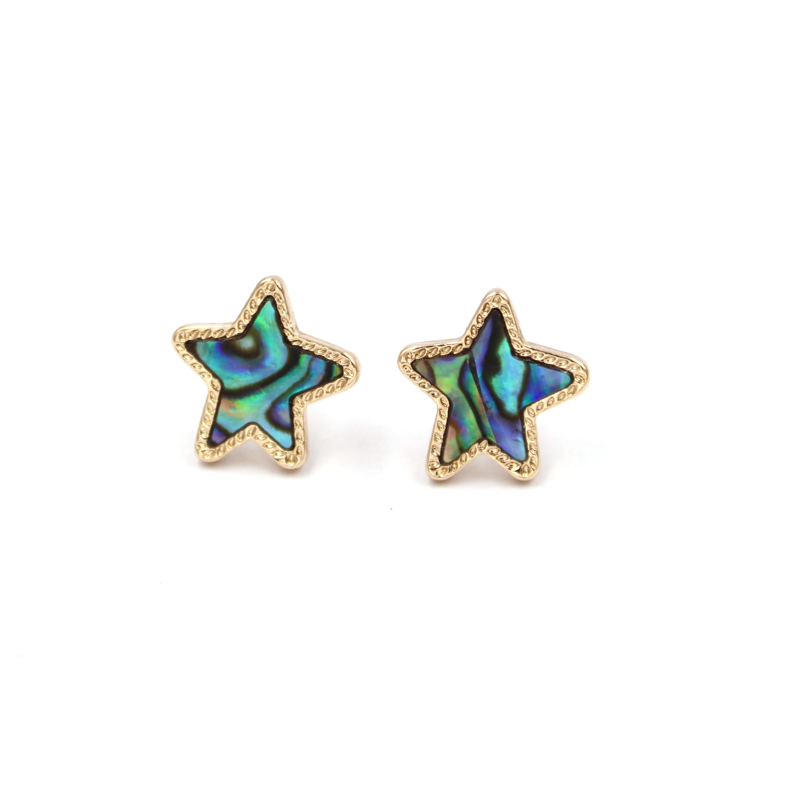 

2020 New Valentine's Day Gift Cut Abalone Dancing Star Stud Earrings for Women