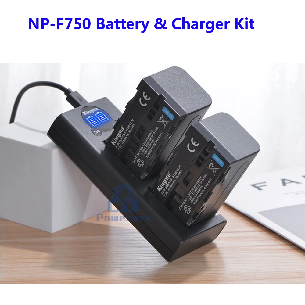 Kingma NP F750 F770 Li Ion Камера Батарея 4400 мА/ч 7 2 V ЖК дисплей двойной Зарядное устройство