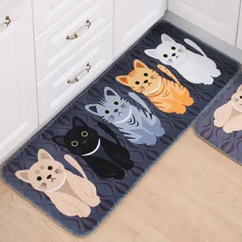 

Cartoon Cats Print Mat Bathroom Kitchen Floor Mat Carpet Doormat Anti Slip Floor Mats Rug Door Mat for Living Room Home Decor