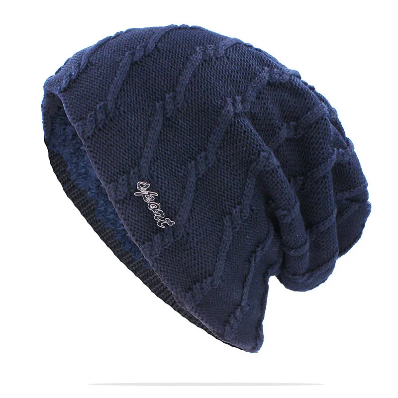 ALTOBEFUN Winter Warm Hat For Adult Unisex Outdoor New Wool Men Women Knitted Beanies Skullies Casual Cotton Hats Cap HT145B