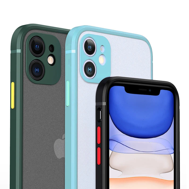 Противоударный бронированный матовый чехол для iPhone 12 11 Pro Xs Max XR X 7 8 Plus SE 2020