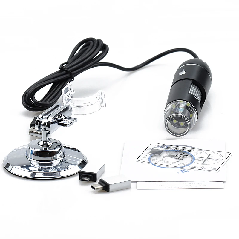 

3 In 1 New Mega Pixels 500X 1000X 1600X 8LEDs Digital USB Microscope Magnifier Electronic Stereo USB Endoscope Camera for Gift