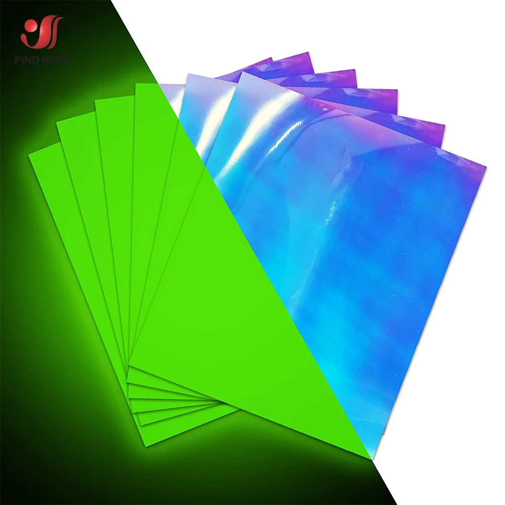 Green Luminous Heat Transfer Vinyl Roll Glow in Dark HTV Printing Clothing Vinyl for T-Shirts Cut Film DIY 30*25cm/50cm