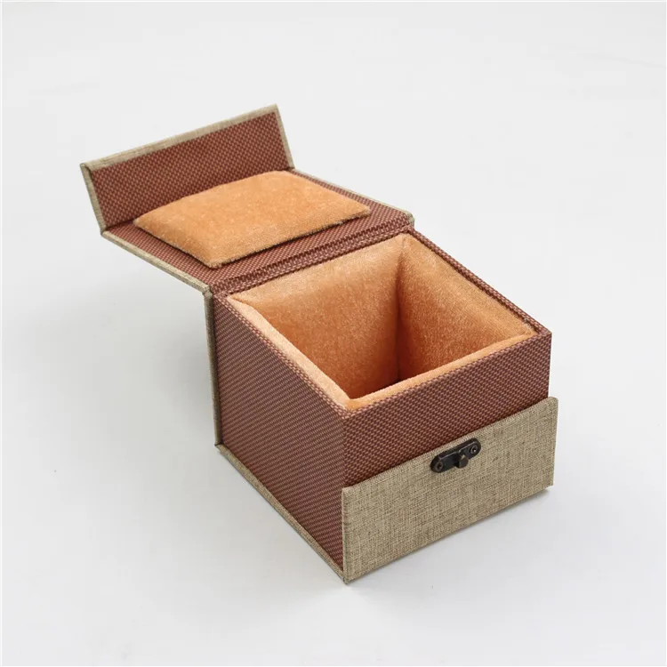 Retro Linen Box Tea Set Tea Cup Build Light Tea Pot Tea Containers Mug Geware Tea Containers Gift Box