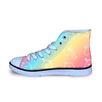 

Fashion Kid Unicorn Canvas Sneakers Shoes Boys Girls Running Flat Footwear Sport Trainers Breathable Lace-up Trampki Dla Dzieci