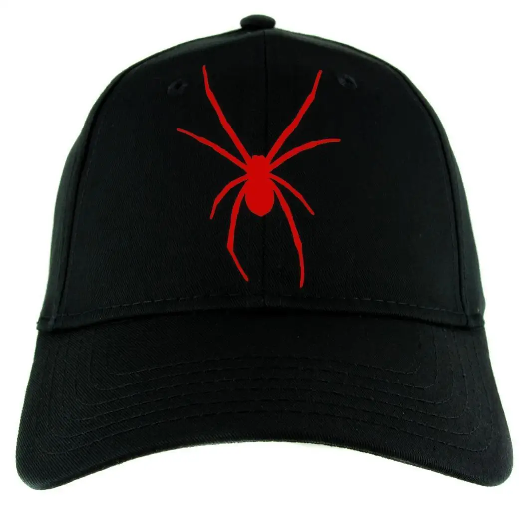 Красная бейсболка для Хэллоуина с принтом «черная Widow» и «Spider»
