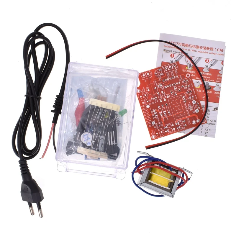Lm317 1.25v12v Adjustable Regulated Voltage Power Supply Diy Kit Us